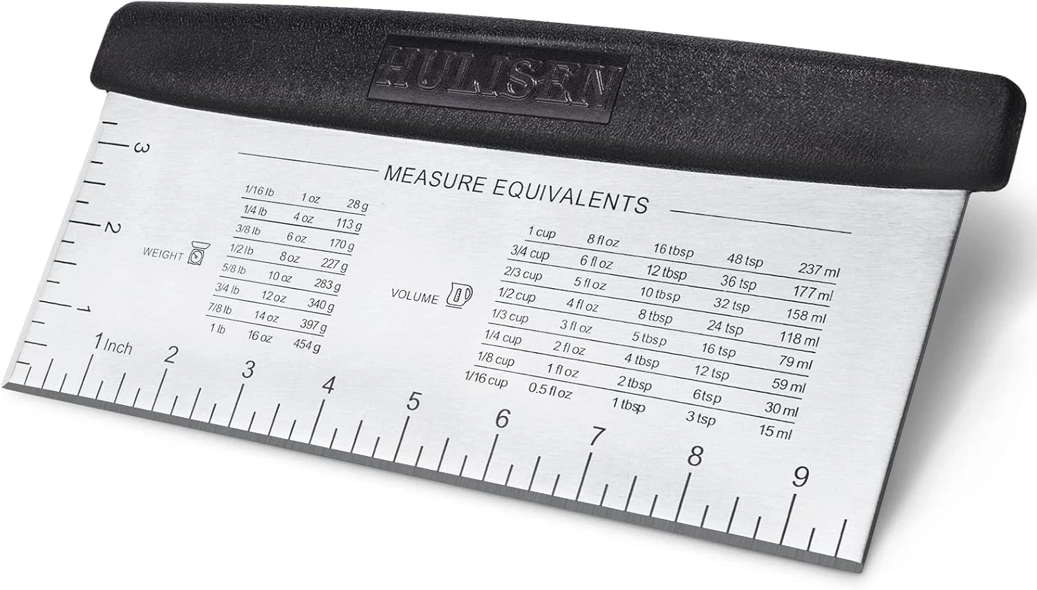 HULISEN Large Bench Scraper for Baking, 10 Inch Dough Pastry Scraper with Measur
Opens in a new wind