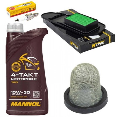 Wartung Set 1L Öl Ölsieb Luftfilter Zündkerzen für Honda SH 125 Mode 125 2014-20