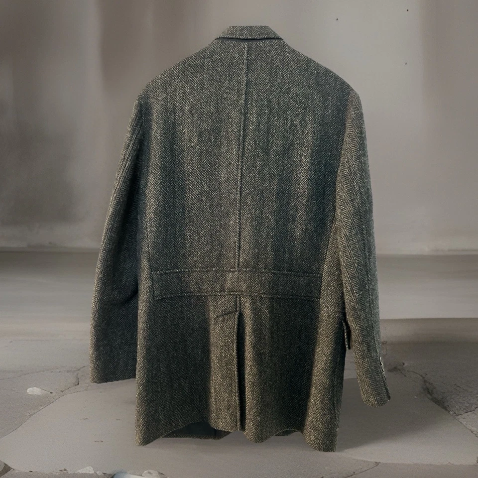 Polo by Ralph Lauren Charcoal Glen Plaid Tweed Sport Coat Blazer 38S - Image 4 of 4