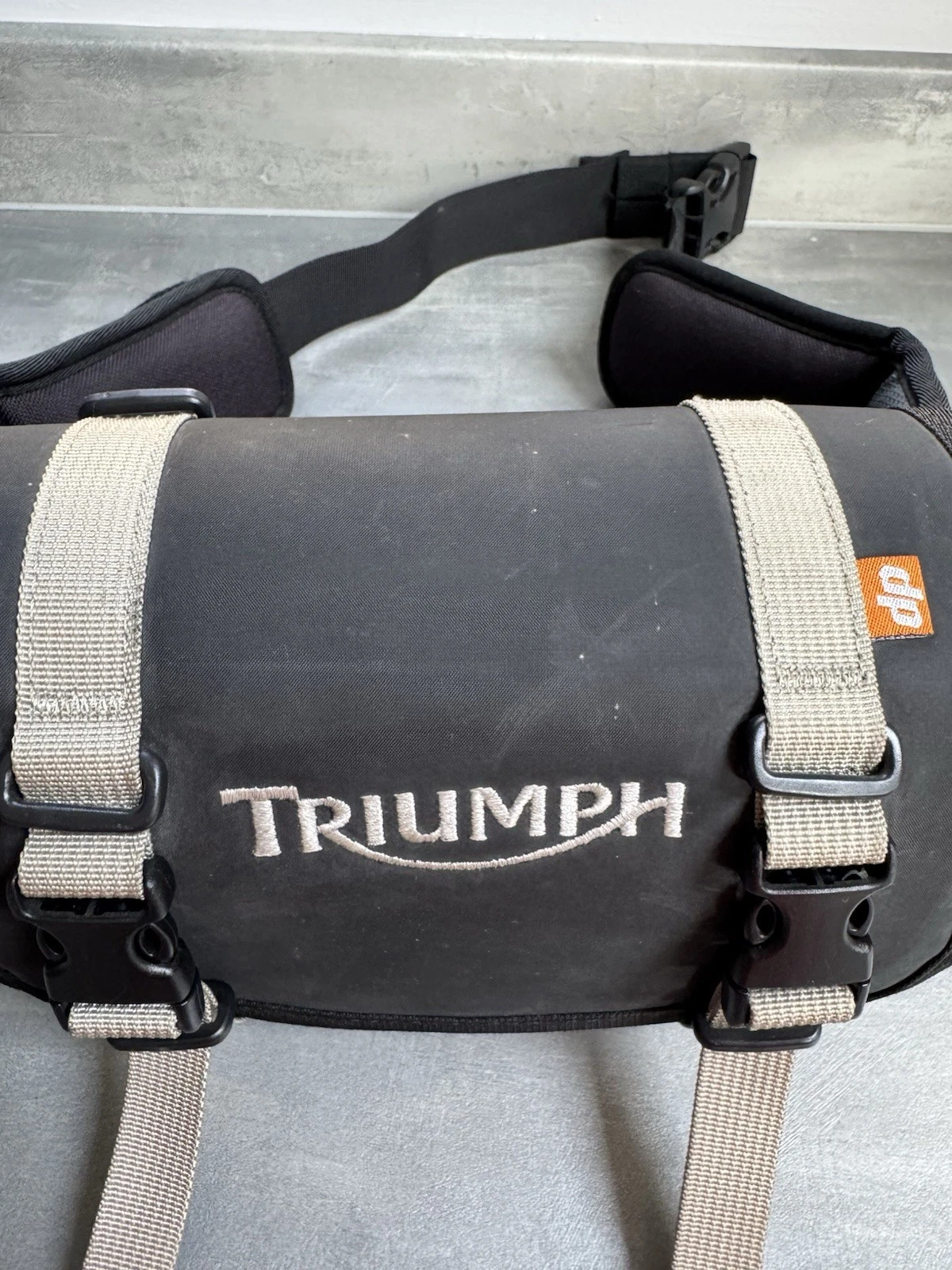 Triumph R3 Motorcycle Black Waist Bag Luggage Storage Great Condition 6