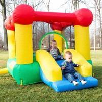 Hey Play Inflatable Castle Bounce House W/ Slide And Hoop on sale Hey Play Inflatable Castle Bounce House W/ Slide And Hoop on sale