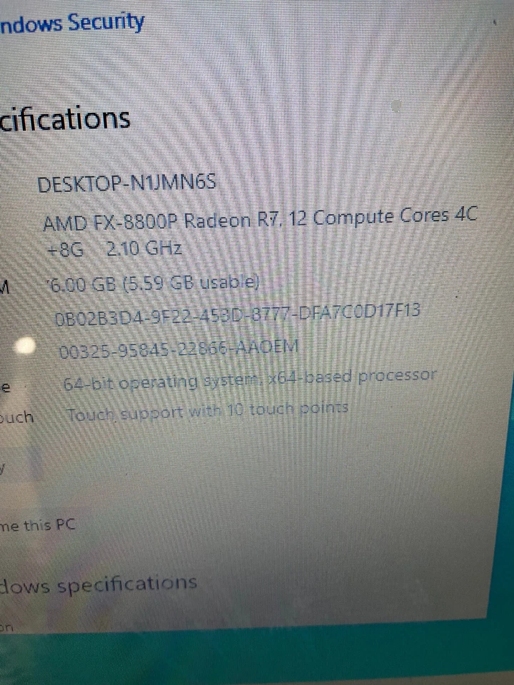 HP ENVY m6-p113dx AMD Quad-Core FX-8800P 1TB 6 GB Bad KB Win 10#746C - Image 3 of 4