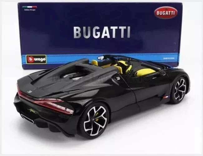 1:18 BURAGO BUGATTI W16 MISTRAL 2023 BLACK BU11051 - BBURAGO SCALA 1/18  STATICO - Immagine 2 di 2