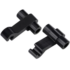 2Pcs Extended Vent Window Latch Links Black ABS For Chervolet & GMC 2000-2007