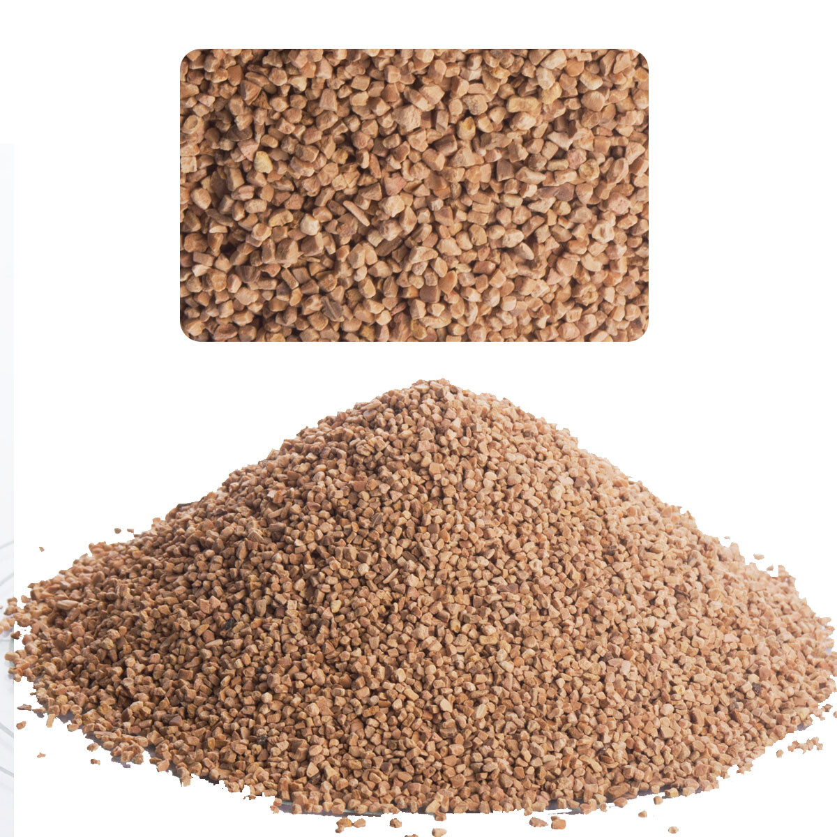 Nussschalengranulat Strahlmittel Softstrahlgut Walnuss Sandstrahlen 1 kg   