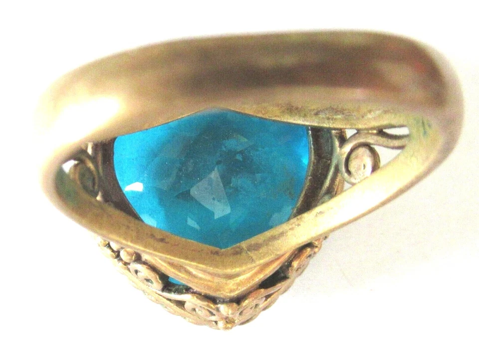 $89.90 en QVC SAJEN Anillo Corazón Cuarzo Azul Talla 10 Foto 4 de 4