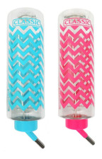 2 PACK CLASSIC MIDI ZIG ZAG 320ML SMALL ANIMAL RABBIT WATER BOTTLE COLOURS