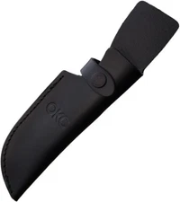 Ontario Natural Genuine Black Leather Sheath Fits 4.5 TAK Fixed-Blade Knife