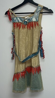 Disney Store Pocahontas Dress Halloween Costume Girls Size 9 10 Faux Suede NEW