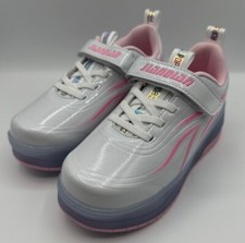 Jiandian Girls White Pink USB Charging LED Roller Skates