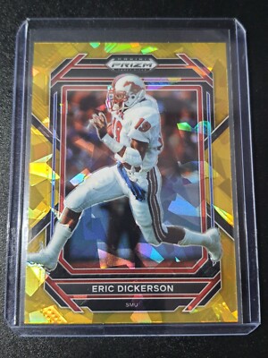 Eric Dickerson - Prizm Draft Picks 2023 - Los Angeles Rams - Gold Cracked Ice 