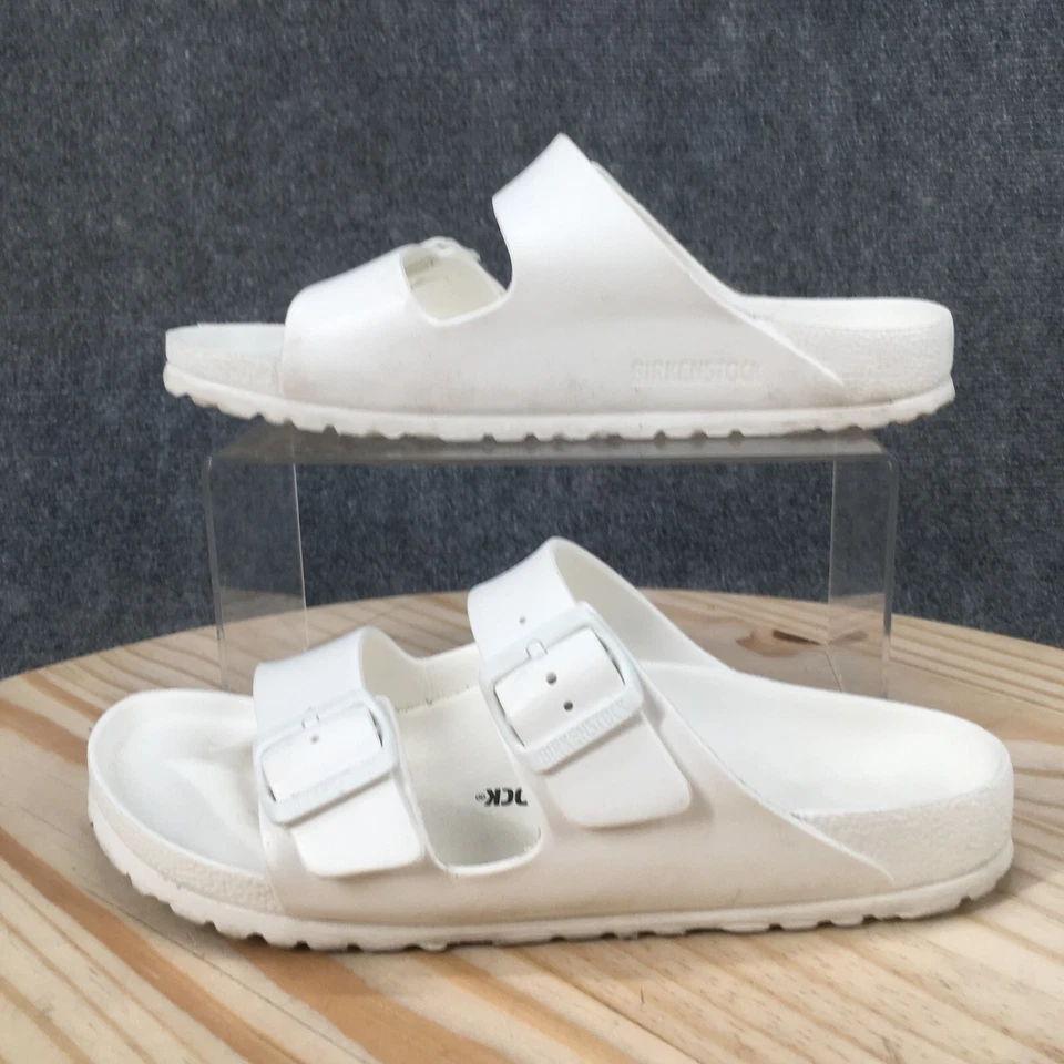 Sandalias Birkenstock Hombre 6 Mujer 39 Arizona 2 Slide Blanco Birko Flor ESTRECHAS Foto 2 de 4