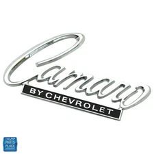1968-69 Chevrolet Camaro Header Panel & Trunk Emblem Camaro By Chevrolet