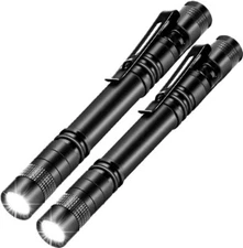 2PC 1000LM LED Penlight Flashlight Tactical Torch with Clip Mini Penlight
