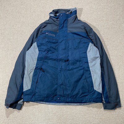 Columbia Jacke Herren mittelblau grau Austausch abnehmbares Fleece wasserdicht