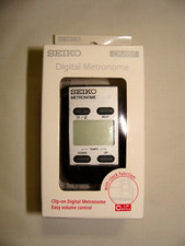 Seiko DM51 Black Digital Clip-On Metronome Pacer With Clock Function  New 