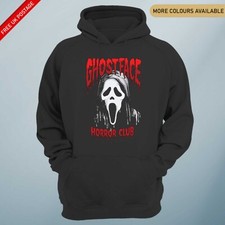 Halloween Hoodie Face Ghost Horror Club Jumper Unisex Birthday Gifts For Him