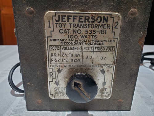 JEFFERSON TRANSFORMER MODEL 535-181 POWER HOUSE - Picture 2 of 7