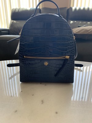 tory burch croc embossed mini backpack