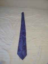 David Donahue Paisley Purple Mens Neck Tie Made In USA 100% Silk