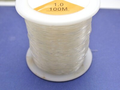 Size1mm 100 Meter Clear   String Stretch Elastic Beading Cord Thread YL #W9