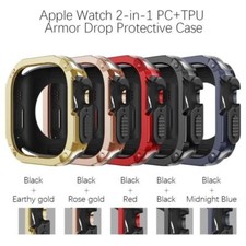 2in1 PC  TPU Mod Frame Case Armor Bumper Cover for Apple Watch Ultra2 9 8 7 6 5
