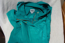 Everlast Sport Women's Jacket Hooded Windbreaker Rain Coat Pockets Green P5