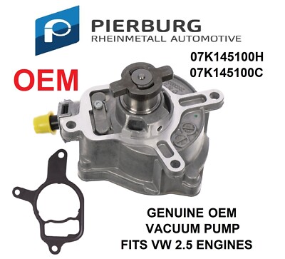 PIERBURG OE VACUUM PUMP For VW Jetta Beetle Golf Audi TT Quattro 2.5L GENUINE