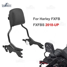 For Harley 18-25 Fat Bob FXFBS FXFB Detachable Gloss Black Sissy Bar Backrest
