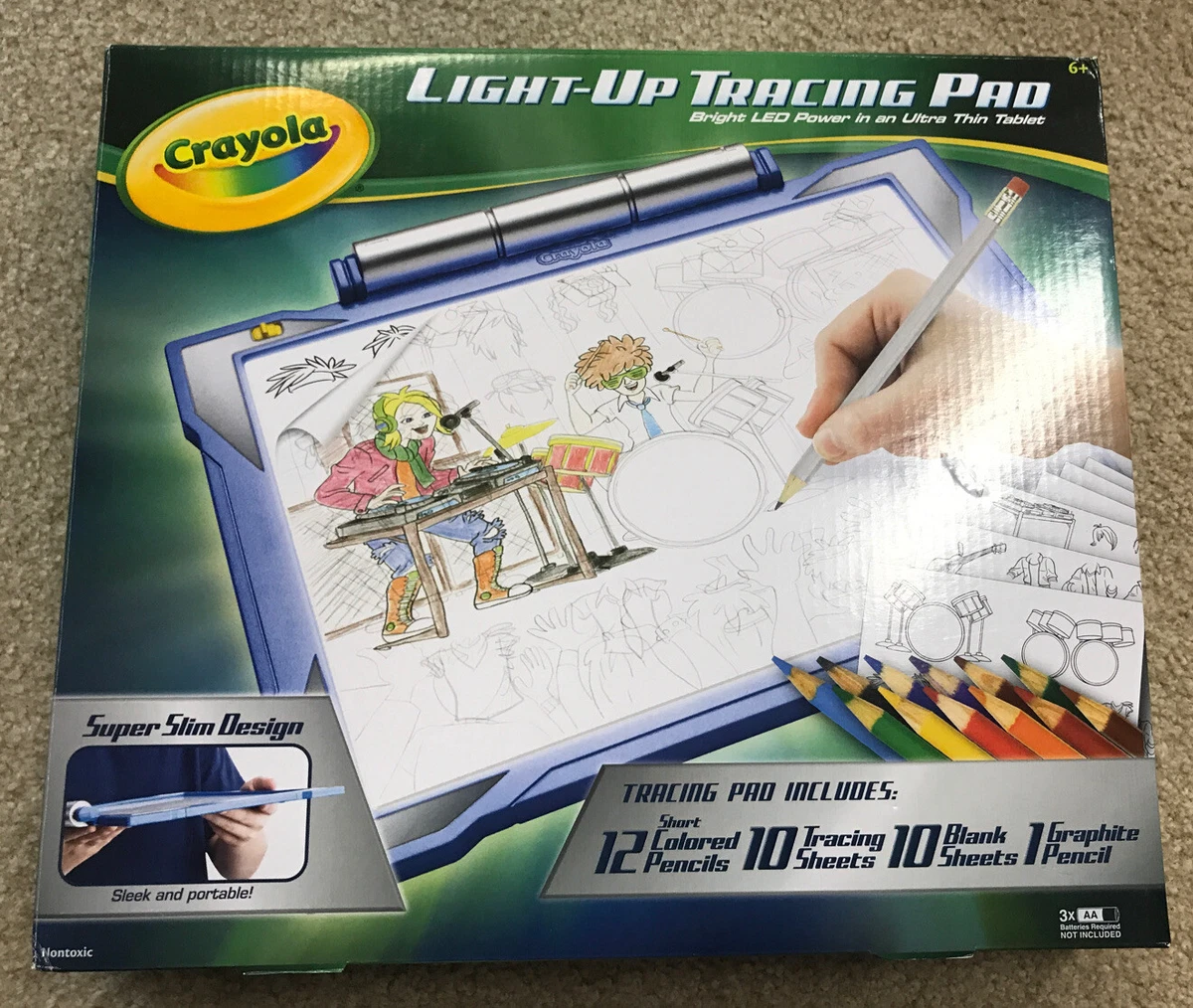 Crayola 04-0907 Light-up Tracing Pad Bright LED-Ultra Thin- Great Kids  Gift-Blue 71662449070