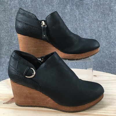 Scholls Boots Womens 9M Wynter Ankle Booties Black Faux