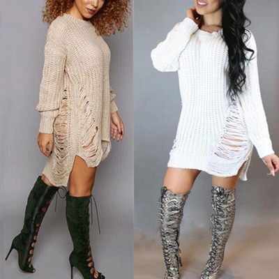 loose knit sweater dress