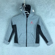 Air Jordan Flight Jumpman 23 Boys Full Zip Long Sleeve Gray Fleece Hoodie L 7