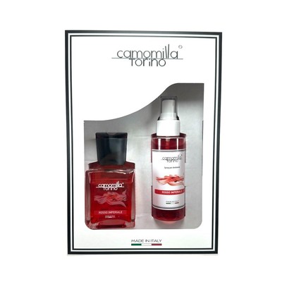 CONFEZIONE REGALO CAMOMILLA TORINO DIFFUSORE E SPRAY X AMBIENTE ROSSO IMPERIALE