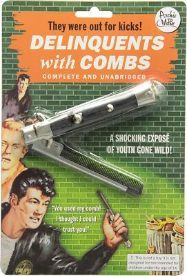Switchblade Comb - 50's greaser folding comb costume prop - Archie McPhee