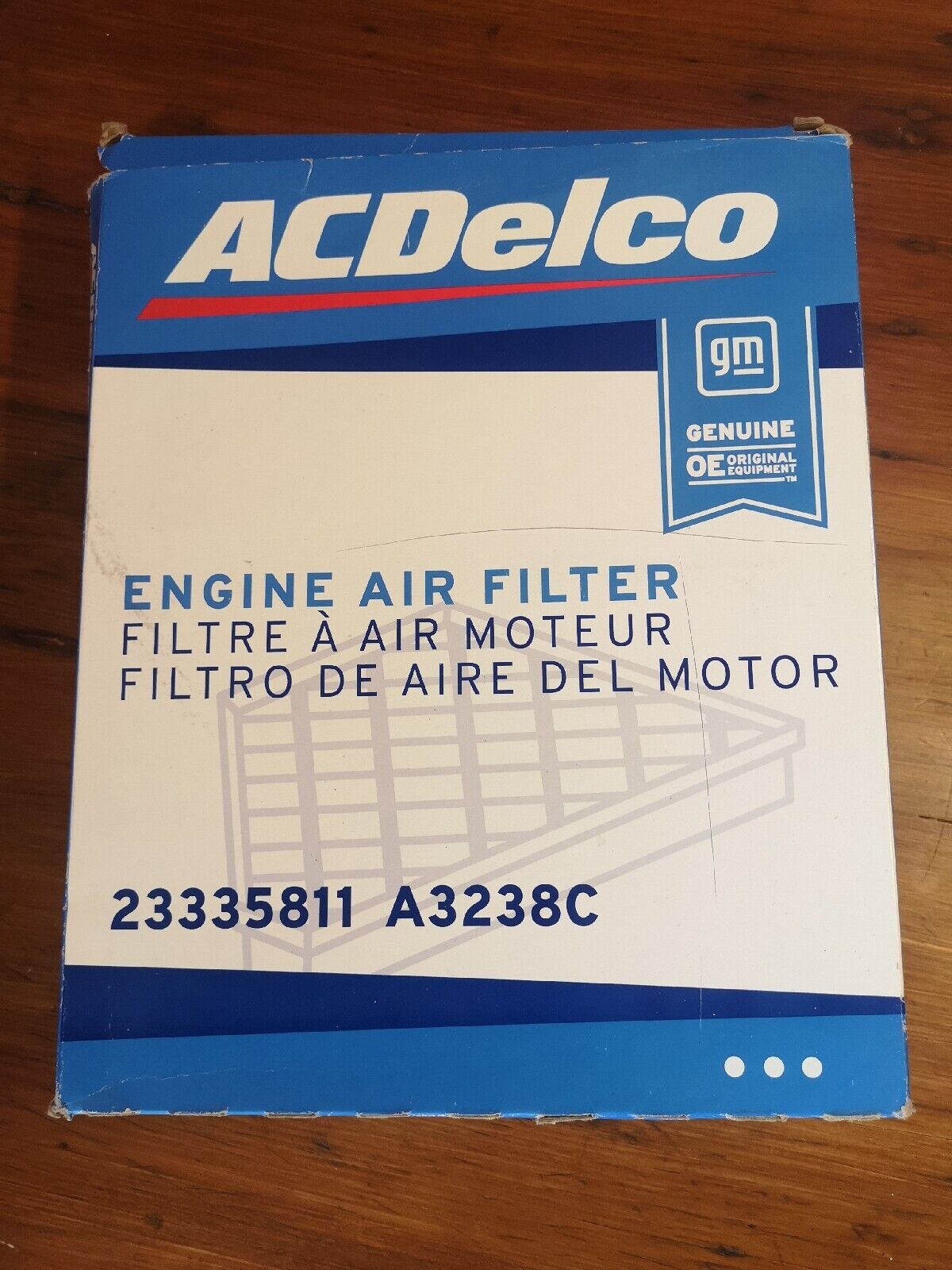 ACDelco Genuine Engine Air Filter A3238C 23335811 Brand New