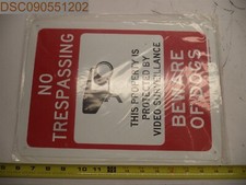QTY  7: My Sign Center "Beware of Dog Video Surveillance Sign" 10" x 14" S-1317