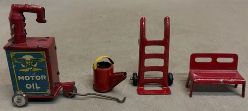 MARX Roadside Rest Service Station Tin Litho 1930s Accessories Only As Shown