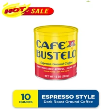 Cafe Bustelo, Espresso Style Dark Roast Ground Coffee, 10 oz Can
