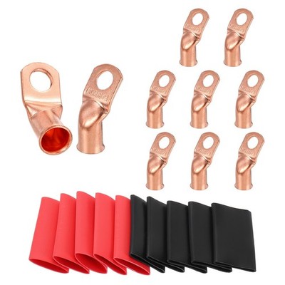 10pcs 3/8'' Stud 1/0 Awg 45° Bent Copper Lugs Battery Cable Ends