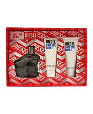 Diesel Only the Brave 3 PC Set for Men-4.2 oz EDT Sp 2x 2.5 oz Shower Gel