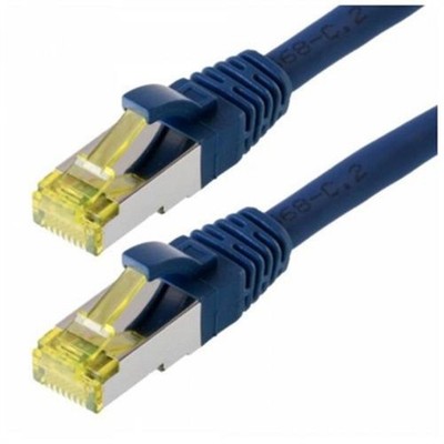 helos Patchkabel S/FTP (PIMF) CAT 6a blau 1m