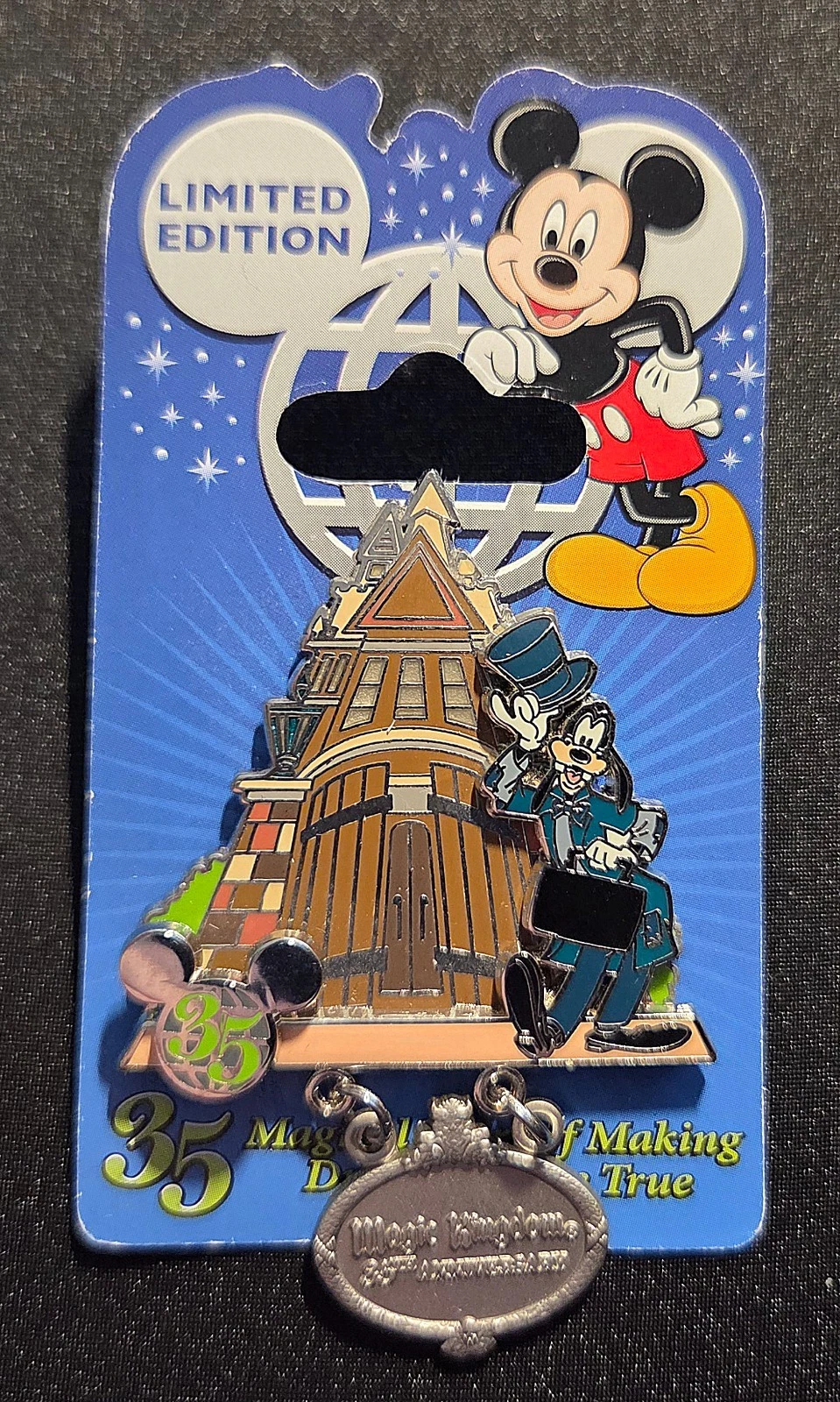 DISNEY Pin Goofy Haunted Mansion WDW 35 Magical Years Dangle 2006 LE 2500