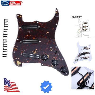 11-Hole SSS Prewired Loaded Pickguard with Dual Hot Rail High Output Pickups ...
