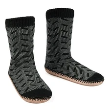 cosyone1997 Mens Slipper Socks with Gripper Soles, Warm Knit House Shoes, Fuzzy