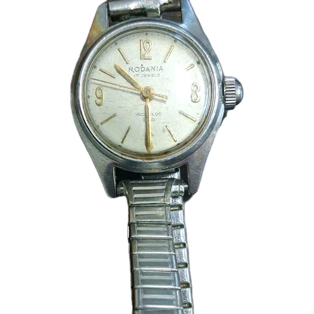 Rodania 17 Jewels Incabloc Shockproof Antimagnetic Stainless Steel