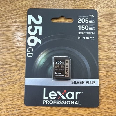 Lexar Professional Silver Plus 256GB SDXC UHS-I V30 4K UHD Card