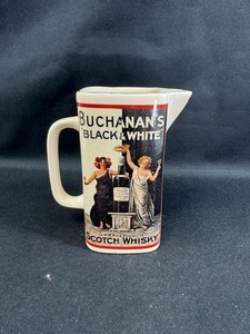 7" Buchanan's "Black & White" Scotch Whiskey Pitcher~Made In England