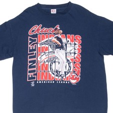 VINTAGE MLB CLEVELAND INDIANS CHUCK FINLEY 2000 TEE SHIRT XL
