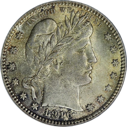 1916-D Barber Quarter PCGS MS63 Nice Eye Appeal Strong Strike